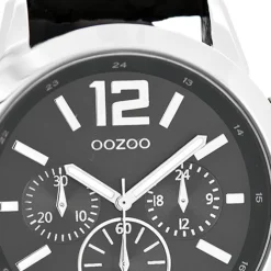 Oozoo Damen Armbanduhr Timepieces Analog Leder schwarz UOC6184A