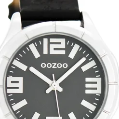 Oozoo Damen Armbanduhr Timepieces Analog Leder schwarz UOC6204A