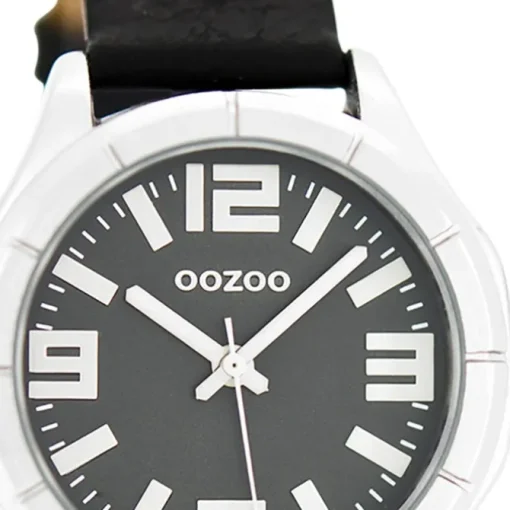 Oozoo Damen Armbanduhr Timepieces Analog Leder schwarz UOC6204A