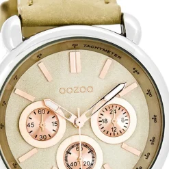 Oozoo Damen Armbanduhr Timepieces Analog Leder beige UOC7135A