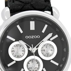 Oozoo Damen Armbanduhr Timepieces Analog Leder schwarz UOC7139A