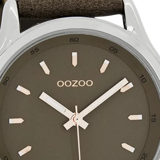 Oozoo Damen Armbanduhr Timepieces Analog Leder dunkelbraun UOC7439A