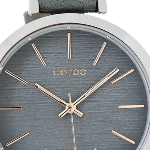 Oozoo Damen Armbanduhr Timepieces Analog Leder grau UOC9138A