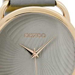 Oozoo Damen Armbanduhr Timepieces Analog Leder grau UOC9160A