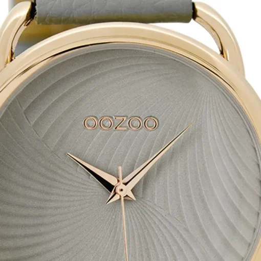 Oozoo Damen Armbanduhr Timepieces Analog Leder grau UOC9160A