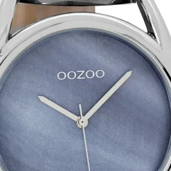 Oozoo Damen Armbanduhr Timepieces Analog Leder silber UOC9165A
