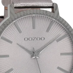 Oozoo Damen Armbanduhr Timepieces Analog Leder silber UOC9198A