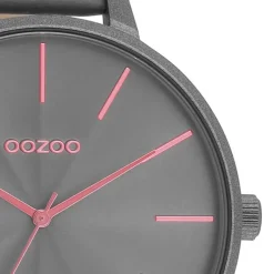 Oozoo Damen Armbanduhr Timepieces Analog Leder grau UOC11254