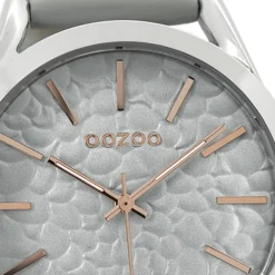 Oozoo Damen Armbanduhr Timepieces Analog Leder grau UOC9471A