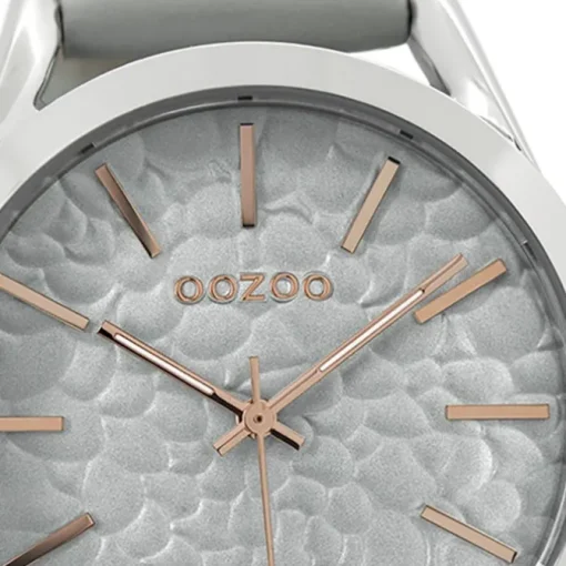 Oozoo Damen Armbanduhr Timepieces Analog Leder grau UOC9471A