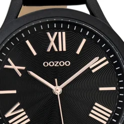 Oozoo Damen Armbanduhr Timepieces Analog Leder schwarz UOC9479A