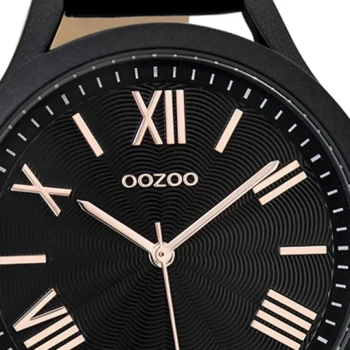 Oozoo Damen Armbanduhr Timepieces Analog Leder schwarz UOC9479A