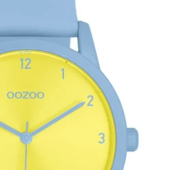 Oozoo Damen Armbanduhr Timepieces Analog Lederband hellblau UOC11466