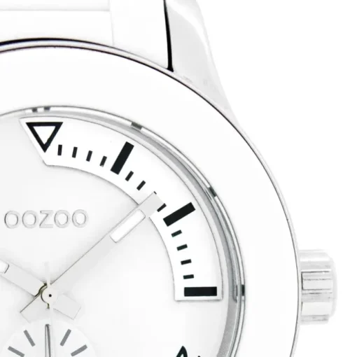 Oozoo Damen Armbanduhr Timepieces Analog Plastik weiß UOC4255A