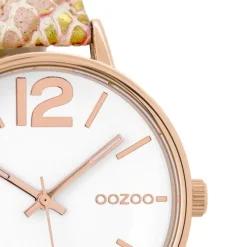 Oozoo Damen Armbanduhr Timepieces C9481 38mm Quarz Leder pink gold UOC9481