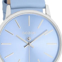 Oozoo Damen Armbanduhr Timepieces Analog Leder hellblau UOC11063