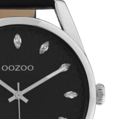 Oozoo Damen Armbanduhr Timepieces C10818 Analog Leder schwarz UOC10818