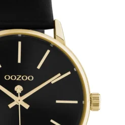 Oozoo Damen Armbanduhr Timepieces Analog Leder schwarz UOC10840