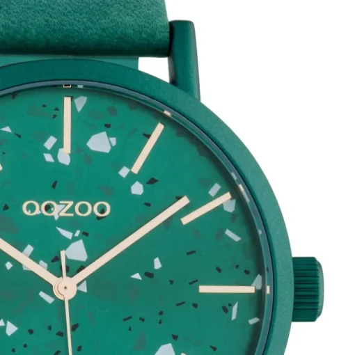 Oozoo Damen Armbanduhr Timepieces Analog Leder grün UOC10411