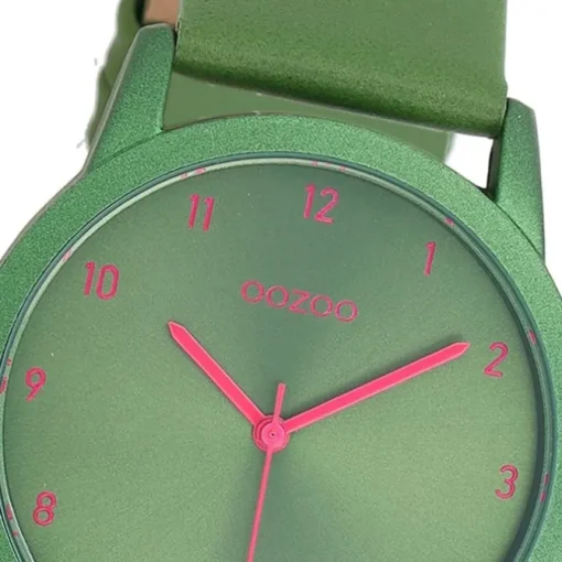 Oozoo Damen Armbanduhr Timepieces Analog Leder grün UOC11056