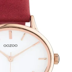 Oozoo Damen Armbanduhr Timepieces C10942 Analog Leder rot UOC10942