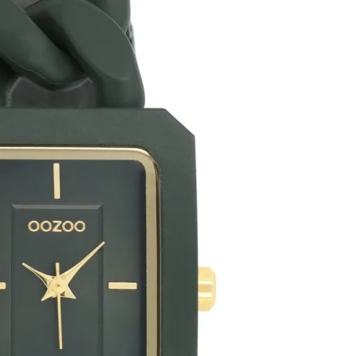 Oozoo Damen Armbanduhr Timepieces Analog Kunststoff dunkelgrün UOC11279