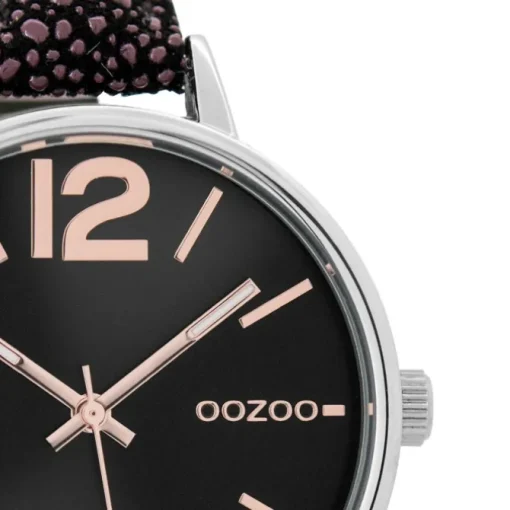 Oozoo Damen Armbanduhr Timepieces C9484 38mm Leder lila schwarz UOC9484