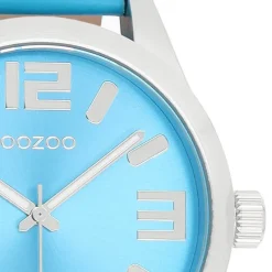 Oozoo Damen Armbanduhr Timepieces Analog Leder hellblau UOC1075A