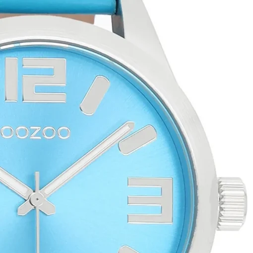 Oozoo Damen Armbanduhr Timepieces Analog Leder hellblau UOC1075A