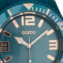 Oozoo Damen Armbanduhr Timepieces Analog Silikon blau türkis UOC5032A