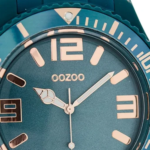 Oozoo Damen Armbanduhr Timepieces Analog Silikon blau türkis UOC5032A