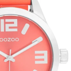 Oozoo Damen Armbanduhr Timepieces Analog Leder orange rot UOC1073A