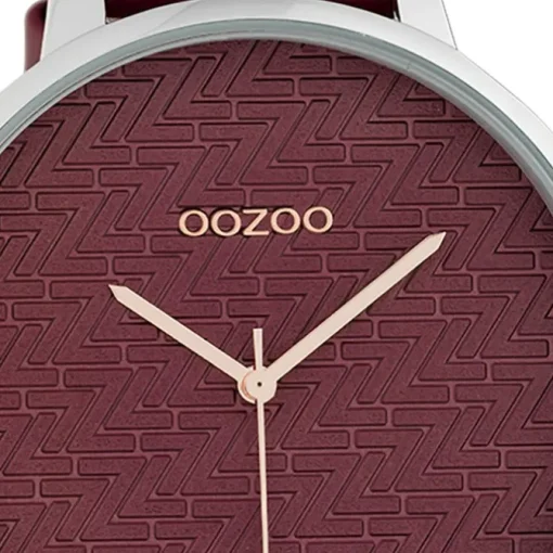 Oozoo Damen Armbanduhr Timepieces Analog Leder weinrot UOC10408
