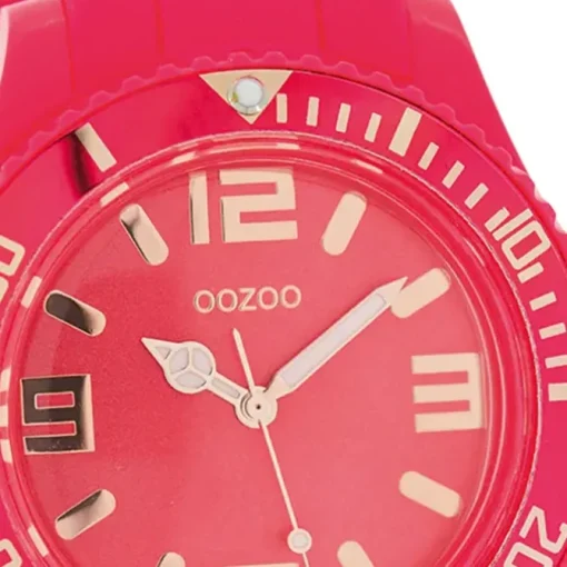 Oozoo Damen Armbanduhr Timepieces Analog Silikon rot pink UOC5055A