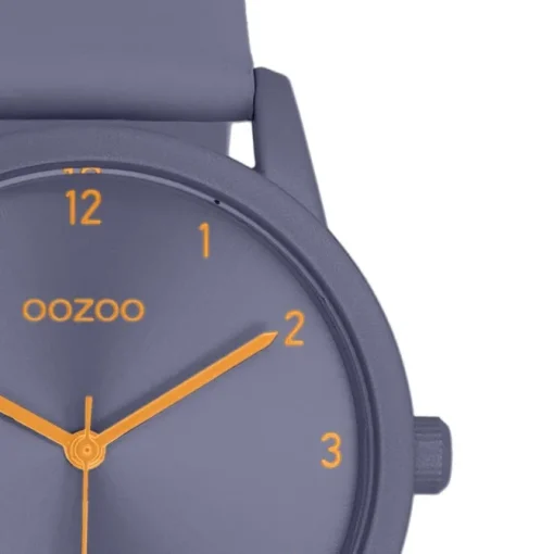 Oozoo Damen Armbanduhr Timepieces Analog Lederband dunkelgrau graublau UOC11456