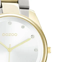 Oozoo Damen Armbanduhr Timepieces C10960 Analog Edelstahl silber-gold UOC10960