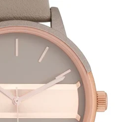 Oozoo Damen Armbanduhr Timepieces Analog Leder taupe braun UOC11153
