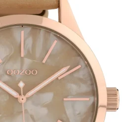 Oozoo Damen Armbanduhr Timepieces Analog Textil sandfarben gelb UOC10070