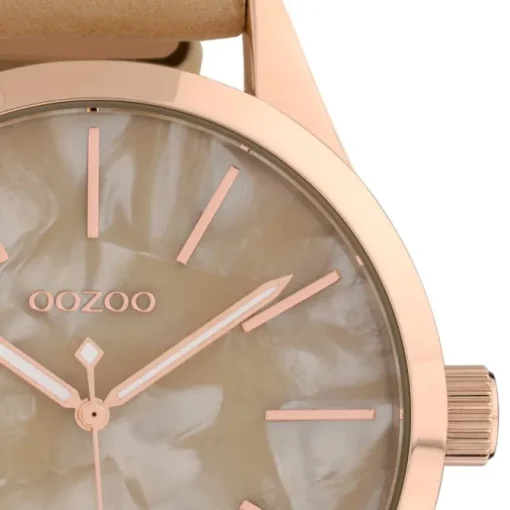 Oozoo Damen Armbanduhr Timepieces Analog Textil sandfarben gelb UOC10070