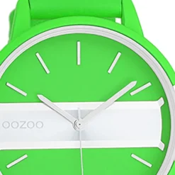 Oozoo Damen Armbanduhr Timepieces Analog Leder grün UOC11189
