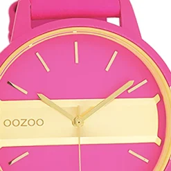 Oozoo Damen Armbanduhr Timepieces Analog Leder pink UOC11192