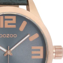 Oozoo Damen Armbanduhr Timepieces Analog Leder dunkelblau UOC1107A