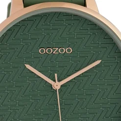Oozoo Damen Armbanduhr Timepieces Analog Leder grün UOC10407