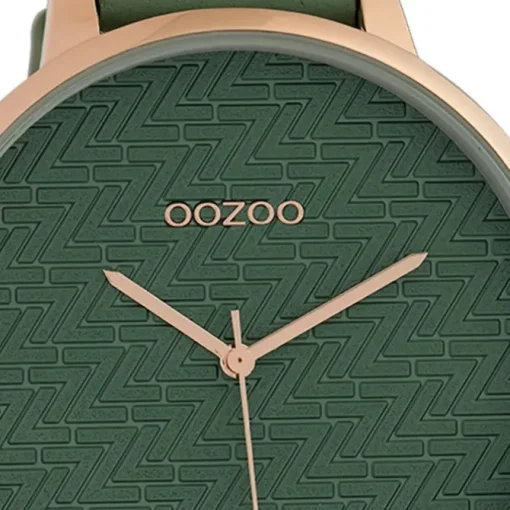 Oozoo Damen Armbanduhr Timepieces Analog Leder grün UOC10407