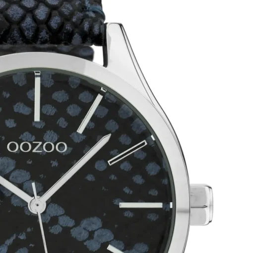 Oozoo Damen Armbanduhr Timepieces Analog Leder blau schwarz UOC10434