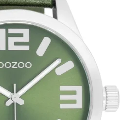 Oozoo Damen Armbanduhr Timepieces Analog Leder grün UOC1081A