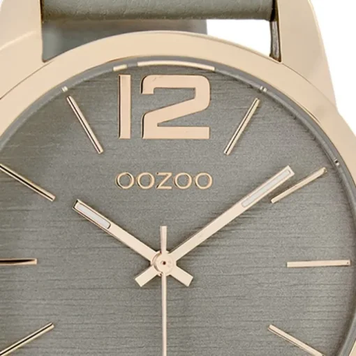 Oozoo Damen Armbanduhr Timepieces Analog Leder grau UOC9090A
