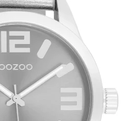 Oozoo Damen Armbanduhr Timepieces Analog Leder silber UOC1082A