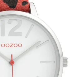 Oozoo Damen Armbanduhr Timepieces Analog Leder rot schwarz UOC10194
