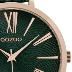 Oozoo Damen Armbanduhr Timepieces Analog Leder grün UOC9216A